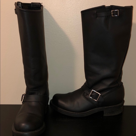 Frye”Engineer”12R Boots(approx size-10.5”L/4”W)Blk - Picture 5 of 8